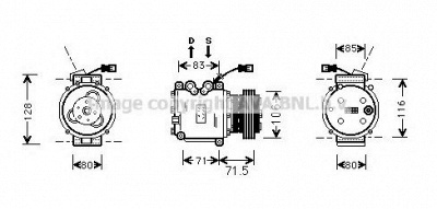 AVA QUALITY COOLING hdak009 -  Компрессор, кондиционер